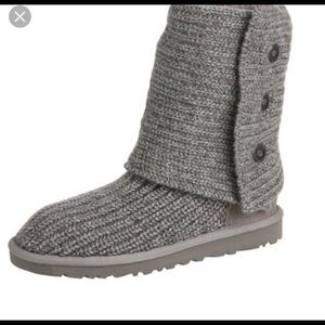 Grey knitted uggs